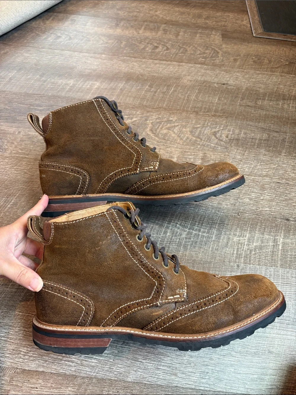 Florsheim Kilbourn Wing Tip Chukka Boot Men's 11.5 Brown Suede